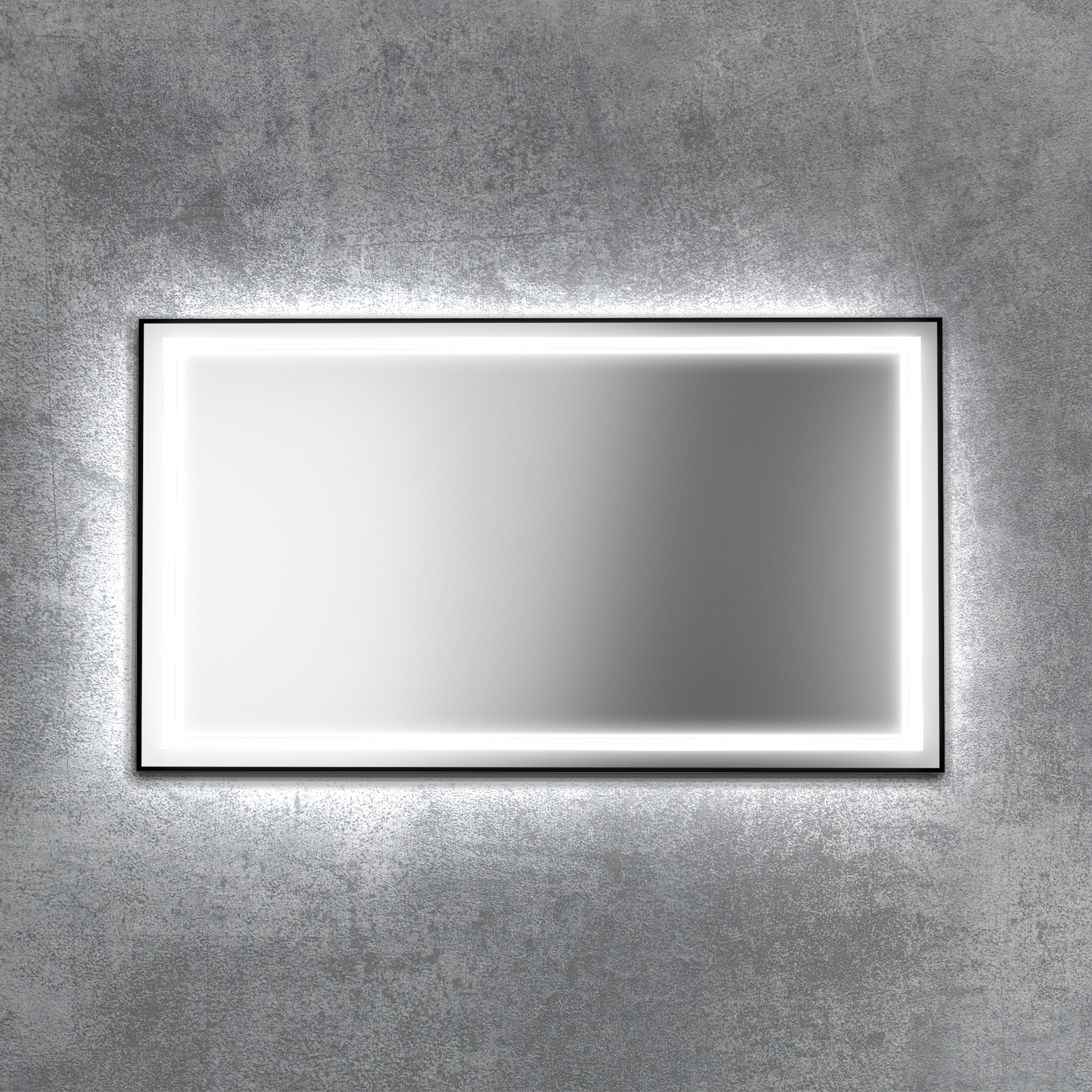 Espejo rectangular Led con marco negro B-921 de Bathstage